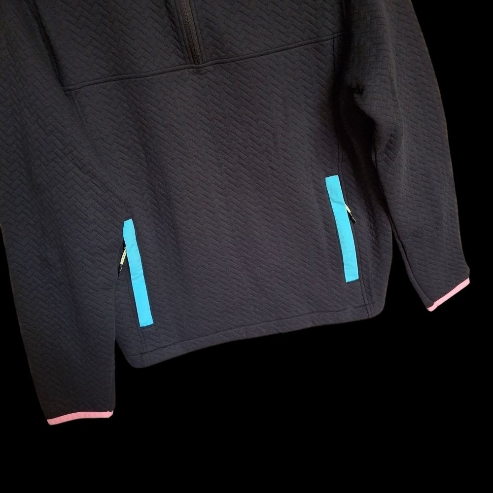Chubbies The Brightside Black Quilted Quarter Zip Pullover Men Size Small - Picture 7 of 16